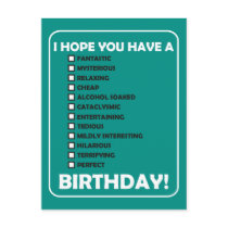 I Hope You Have A... Birthday Postcard