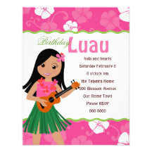 I Hula-Love You Ukulele! Personalized Invites