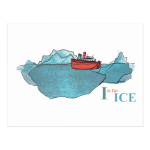 'I' is for Ice Post Card