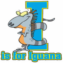 I is for iguana letter abc cartoon photo sculptures