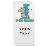 I is for iguana letter abc cartoon rack cards