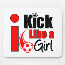 I Kick Like A Girl Mouse Mats