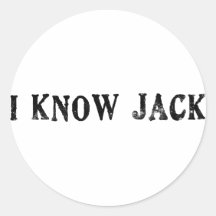 I Know Jack Round Sticker