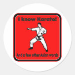 I know Karate humourous attitude stickers