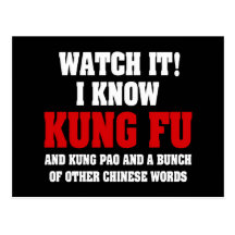 I Know Kung Fu Postcard
