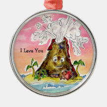 I Lava You Christmas Ornaments