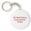 I Learned From Twitter Keychain