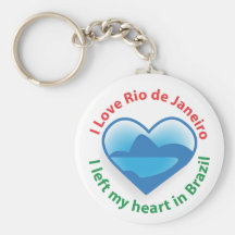 I Left My Heart in Brazil - I Love Rio de Janeiro Key Chain