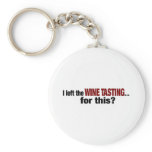I Left Wine Tasting For This keychains