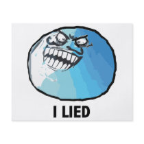 I Lied Rage Face Meme Personalised Flyer