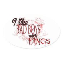 I like Badboys with Fangs Stickers