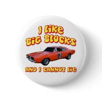 I Like Big Blocks 69 Dodge Charger Pinback Button