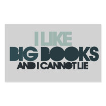 I Like Big Books Rectangle Stickers