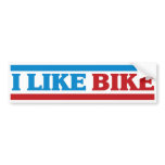 I Like Bike bumper stickers