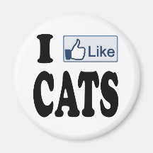 I Like Cats Refrigerator Magnets