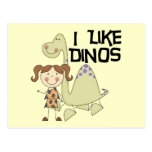I LIke Dinos-GIrl Tshirts and Gifts Post Card