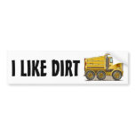 I Like Dirt Highway Dump Truck Bumper Sticker bumper stickers