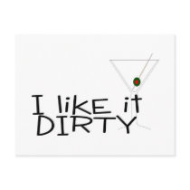 I Like It Dirty Martini Postcards