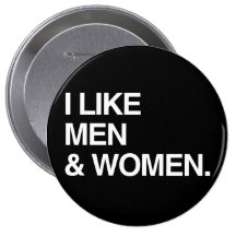 I LIKE MEN AND WOMEN BUTTONS