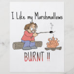 I like my mashmallows burnt flyer design