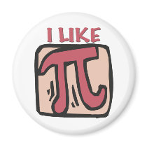 I like pi refrigerator magnet