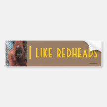 I Like Redheads  - Wildlife Bumper Sticker