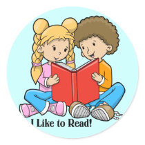 "I like to Read" stickers
