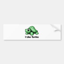 I Like Turtles Bumper Sticker