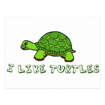 I Like Turtles Post Cards
