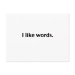 I like words post card