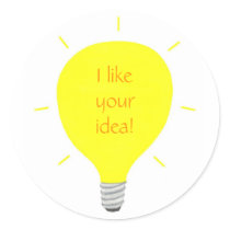 I like your idea, light bulb affirmation stickers