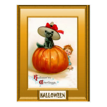 I live in a pumpkin postcards