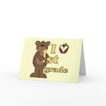 I Love 1st Grade Tshirts and Gifts Greeting Card