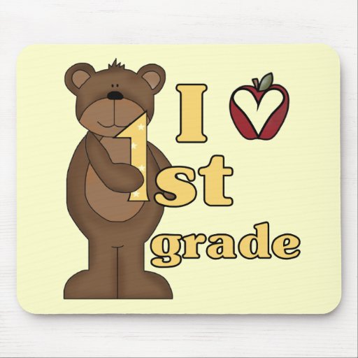 I Love 1st Grade Tshirts and Gifts Mouse Mat