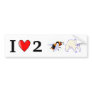 I Love 2 B Bare Bumper Sticker