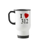 I Love 312 Chicago mugs