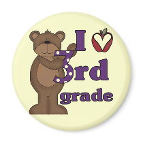 I Love 3rd Grade Tshirts and Gifts Fridge Magnets