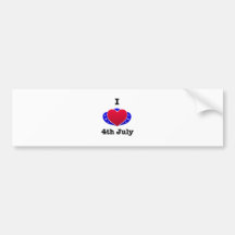 I love 4th of July! Bumper Sticker