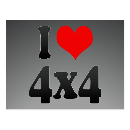 I love 4x4 postcard