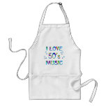 I Love 50's Music Aprons