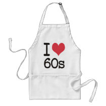 I Love 60s Vintage & Retro Designs! Aprons