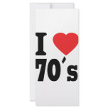 I Love 70 ´s rack cards