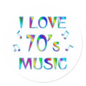 I Love 70's stickers