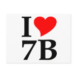 I love 7B postcards