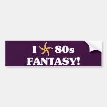 I Love 80s Fantasy Bumper Sticker