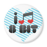 I Love 8 Bit Fridge Magnet