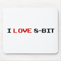 I Love 8 Bit Mouse Mat