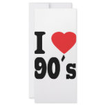I Love 90 ´s Rack Card Design