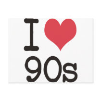 I Love 90s Products & Designs! Postcards