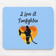 I Love A Firefighter Mousemat
